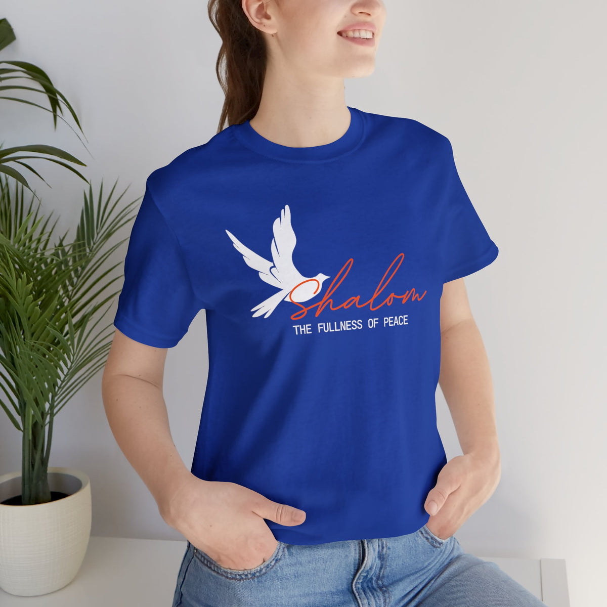 【shalom】25ss HUG TSHIRT Shalom -- Unisex adult Jersey Short Sleeve Tee, gift for him