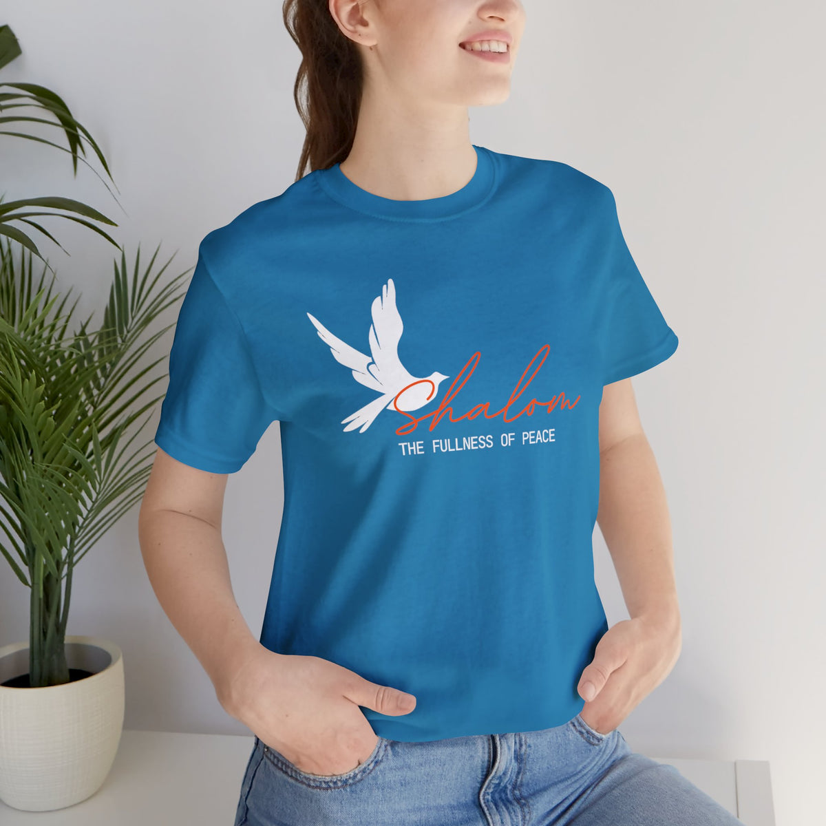 Shalom -- Unisex adult Jersey Short Sleeve Tee, gift for him