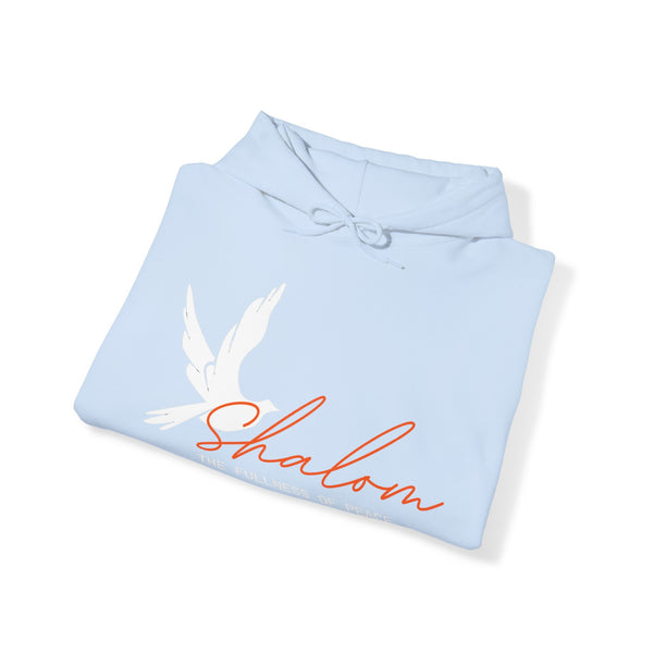 Shalom -- Men and Women's Hooded l Thick blended cotton l Love Jesus l positive words shirt, gift for her, gift for him