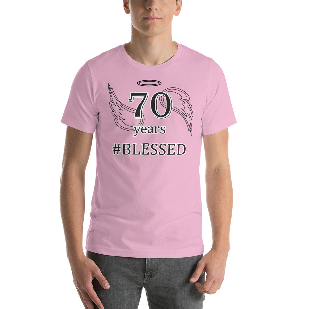 70 years blessed Unisex Adult Short Sleeve T Shirt