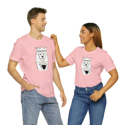 Lion and the Lamb -- Unisex adult Jersey Short Sleeve Tee, gift for him, gift for her, positive words shirt