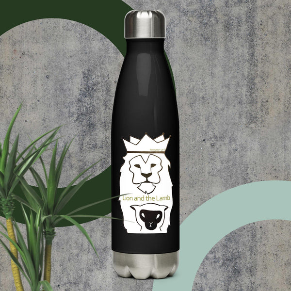 Lion and the Lamb -- Stainless steel water bottle
