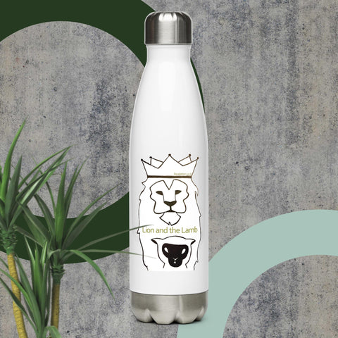 Lion and the Lamb -- Stainless steel water bottle