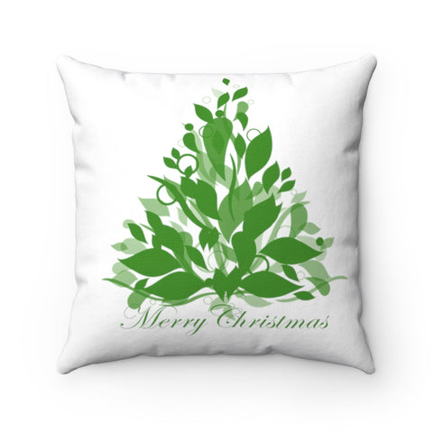 Christmas Tree -- Green l Spun Polyester Square Pillow