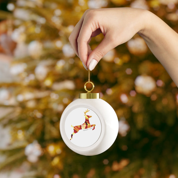 Deer -- Christmas Ball Ornament