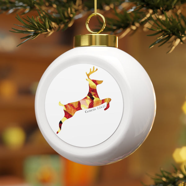 Deer -- Christmas Ball Ornament