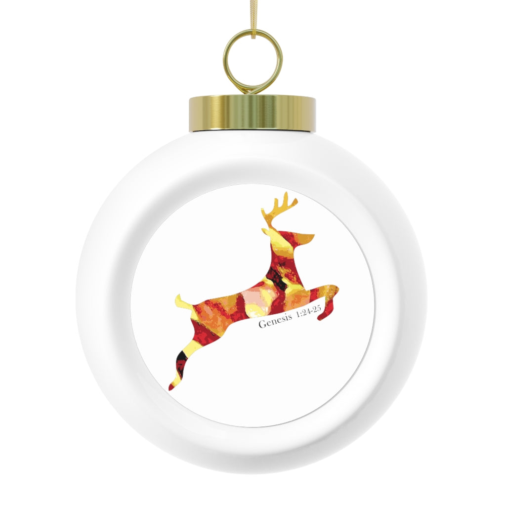 Deer -- Christmas Ball Ornament