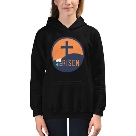 He is risen-- Unisex Youth Hoodie l Bible Camp l Christian Life