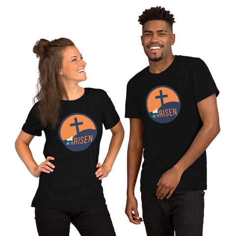 He is risen--Unisex Adult l soft and lightweight T-Shirt l Bible Camo l Christian Life