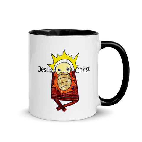 Baby Jesus Color Mug - Cross l Cute Baby Jesus Mug