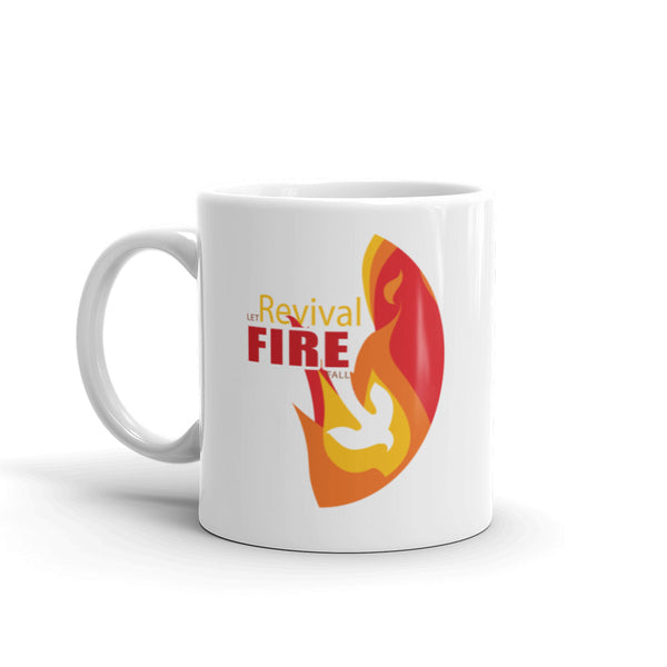 Revival Fire -- White glossy mug l Holy Spirit l Revival Fall